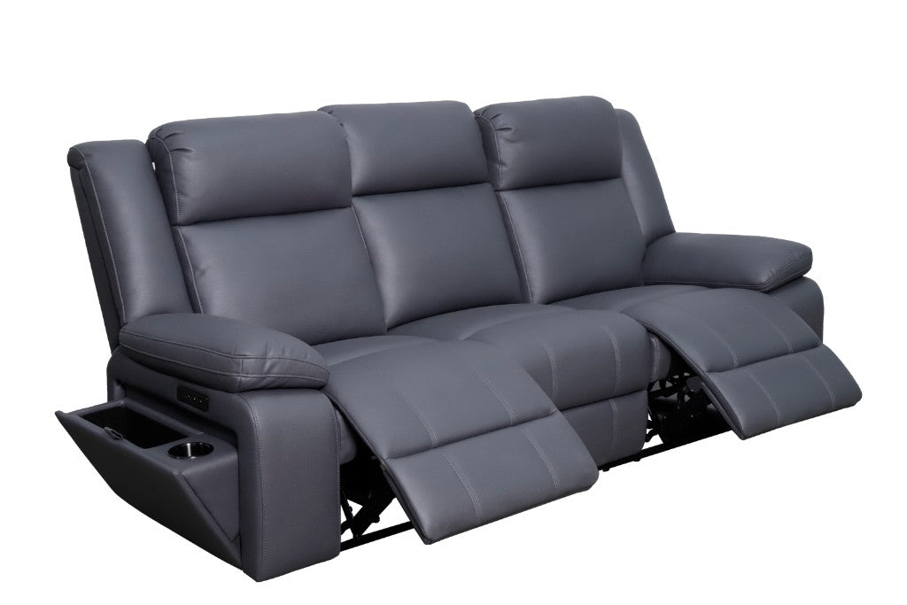 VI Cooper Fabric Upholstered 3 Seater Electrical Recliner Lounge