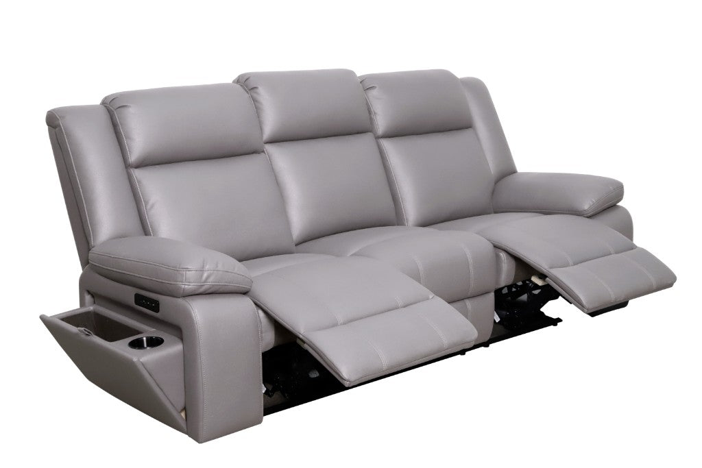 VI Cooper Fabric Upholstered 3 Seater Electrical Recliner Lounge