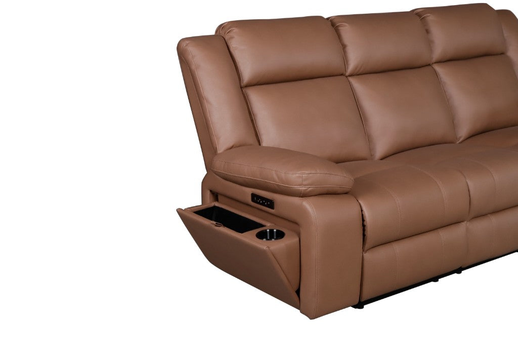 VI Cooper Fabric Upholstered 3 Seater Electrical Recliner Lounge