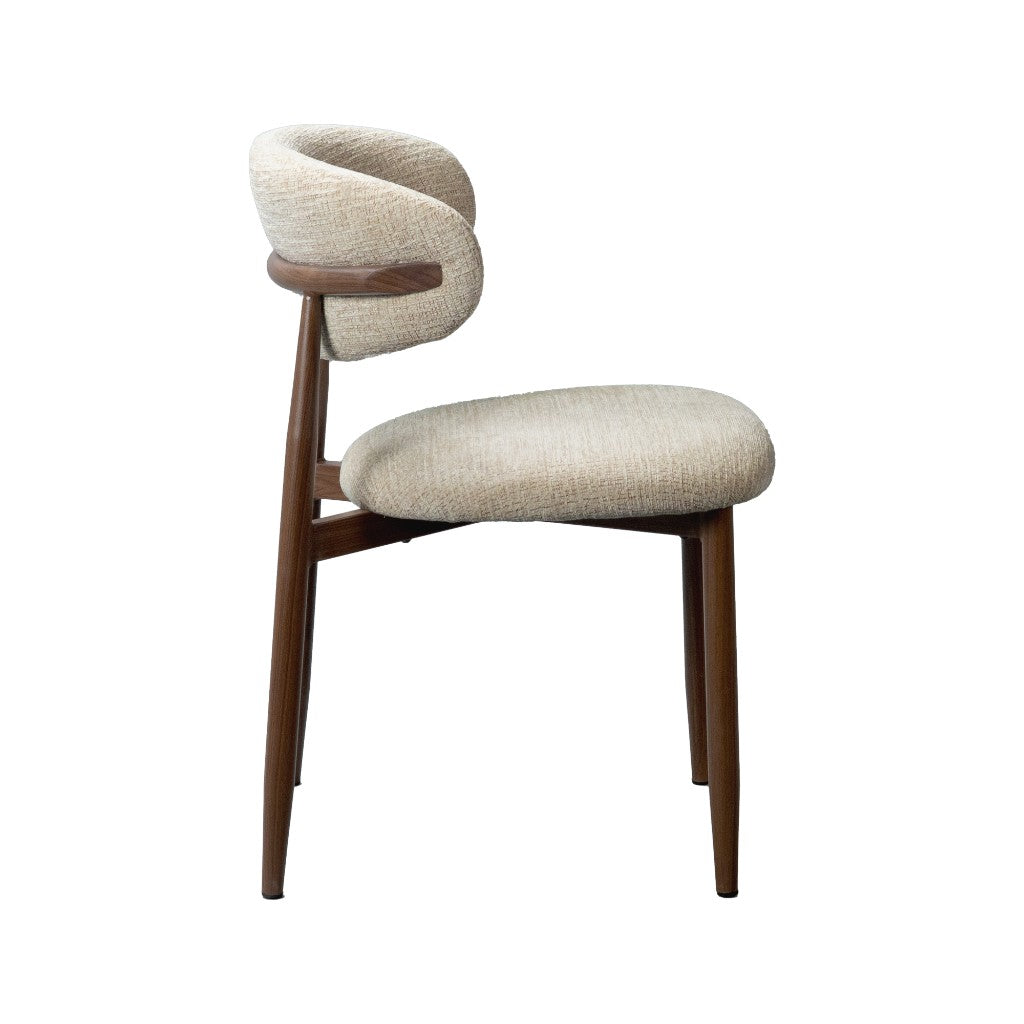 VI Cotswold Dining Chairs Walnut and Beige
