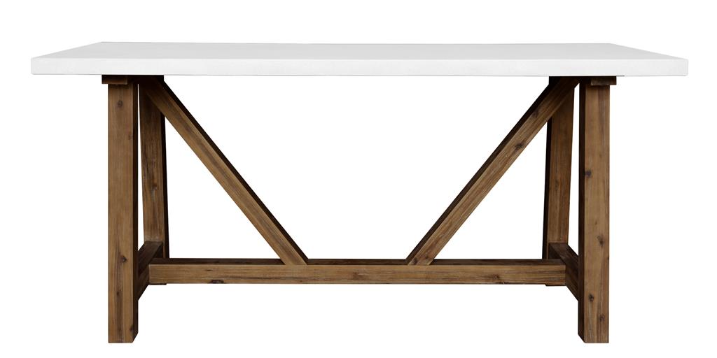 VI Estrella 200cm Rect Bar Table – White & Grey