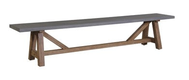 VI Estrella 220cm Bench Seat – White & Grey