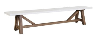 VI Estrella 220cm Bench Seat – White & Grey