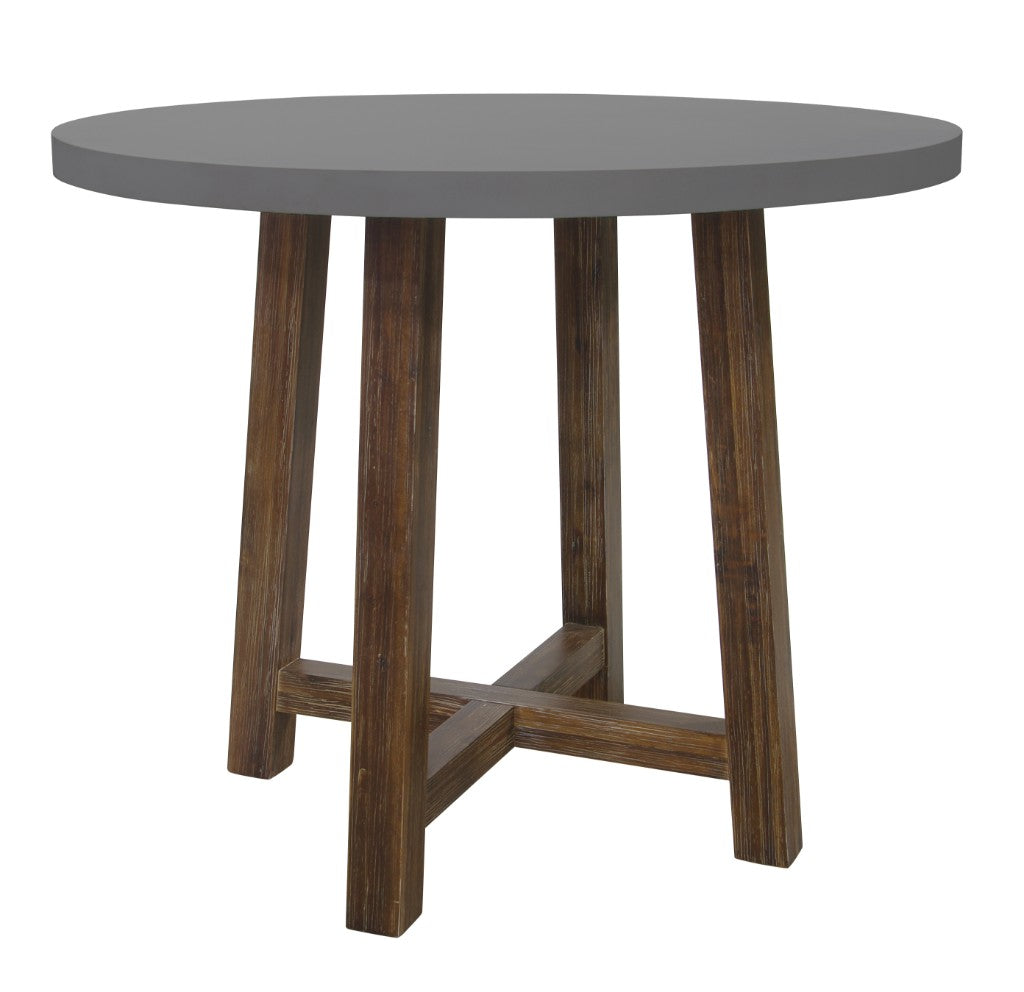 VI Estrella Round Bar Table - White and Grey