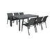 VI Icaria 7pc Dining Table and Chairs Kit-Charcoal and White
