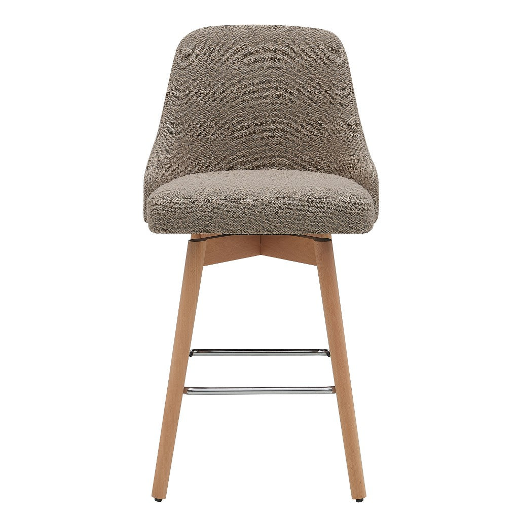 VI Leto Beechwood Legs Fabric Seat Bar Chair