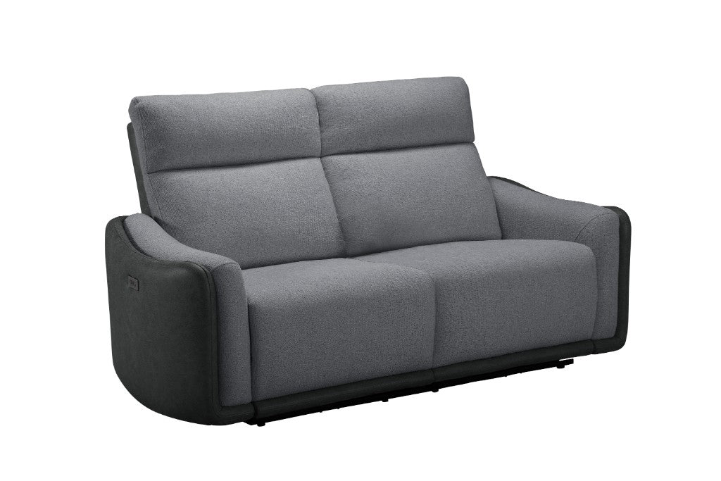 VI Momba Fab Electric Recliner 1,2,3 Seaters Sofa with USB- Grey