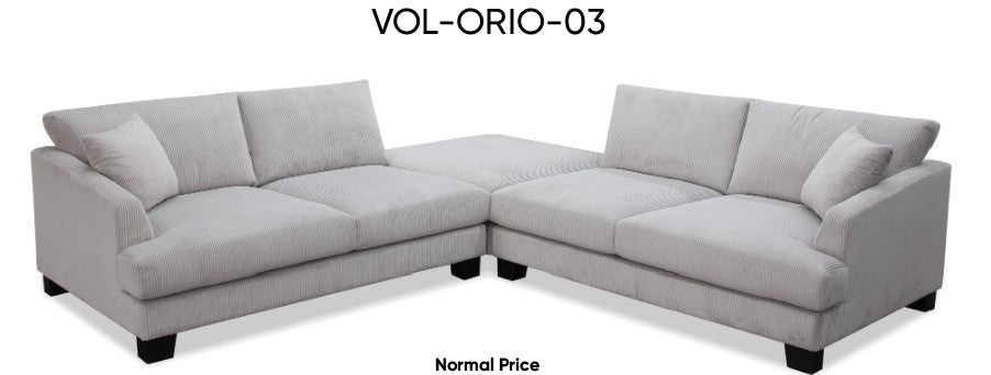 VI Orion LHF/RHF 2.5 Seater Sofa with Ottoman-Charcoal