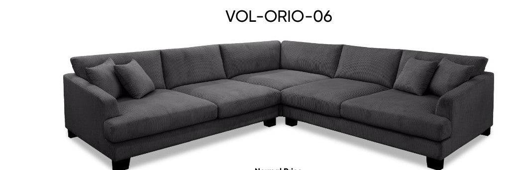 VI Orion XL 3PC CNR Lounge-Fabric Upholstered - Lt Gry