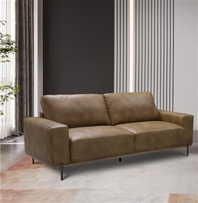 VI Panama Fabric 3 Seater Sofa - Blackand Brown