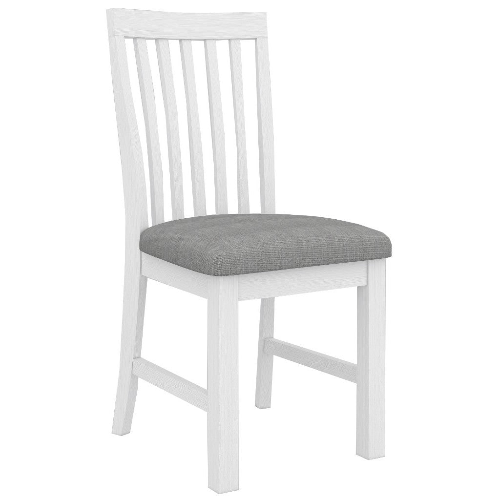 VI Coastal Solid Timber Fabric Upholstered Seat Dining Chair