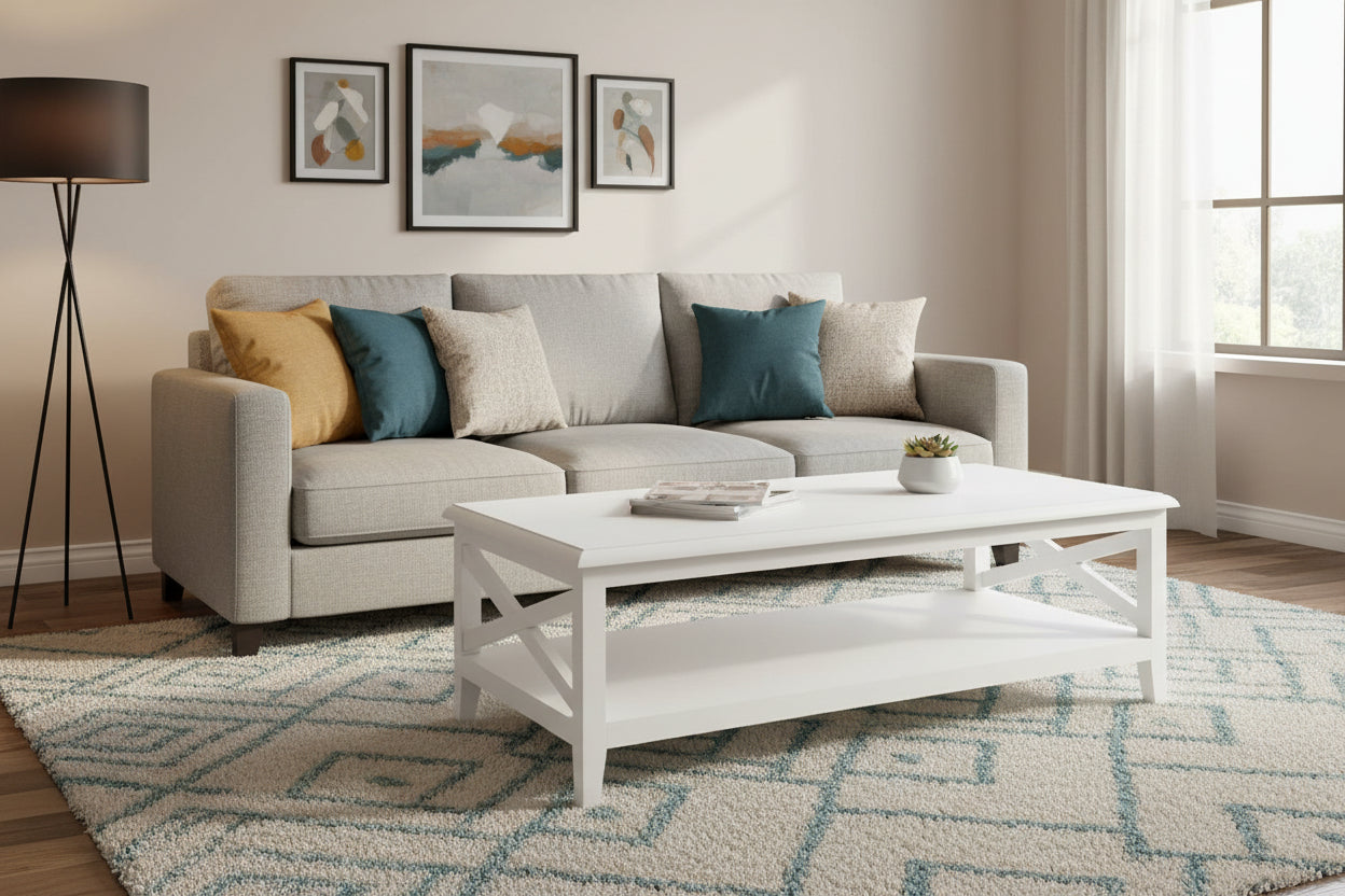 VI Hamilton Solid Timber Frame Rectangular Coffee Table