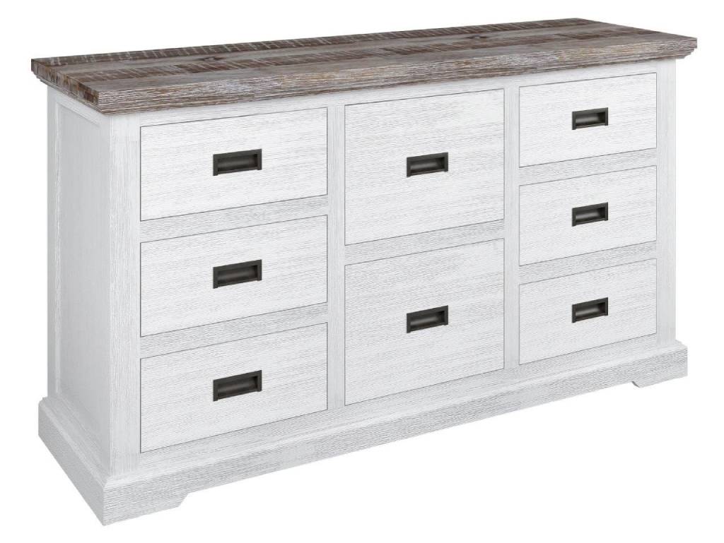 VI Folkestone Solid Timber 8 Drawer Dresser