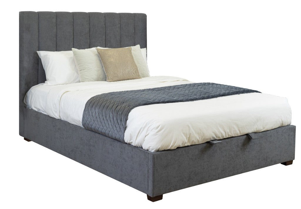 VI Homer Fabric Upholstered Gas Lift Storage Bed