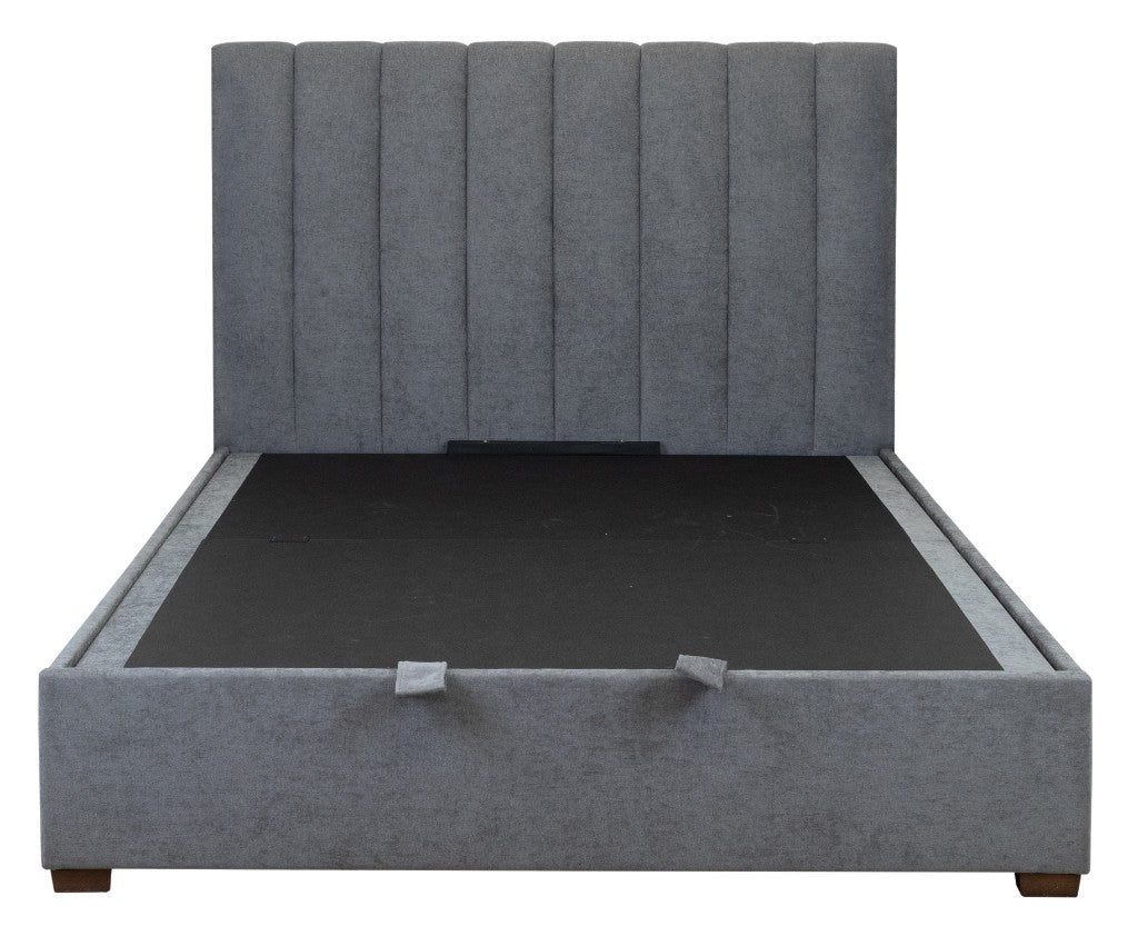 VI Homer Fabric Upholstered Gas Lift Storage Bed