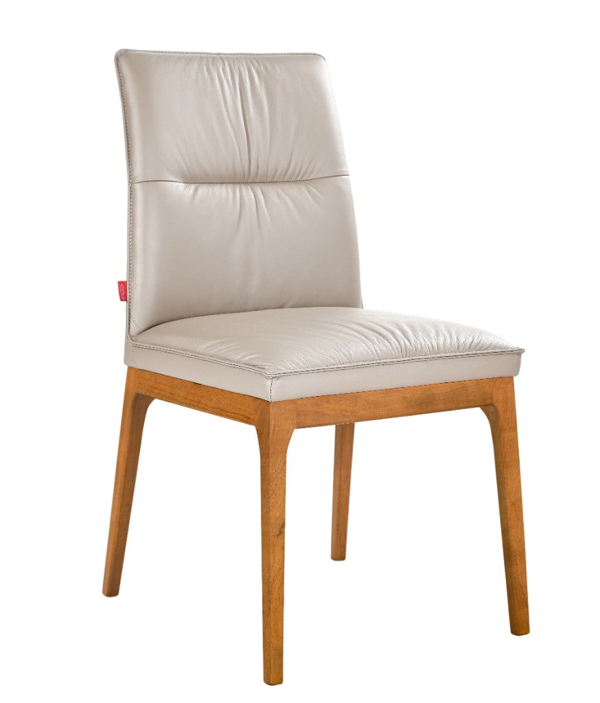 VI Atherton Leather Dining Chair with Tiber Legs