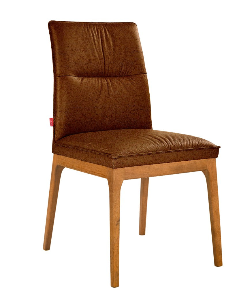 VI Atherton Leather Dining Chair with Tiber Legs