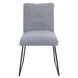 VI Bear Fabric Upholstered Metal Leg Dining Chair