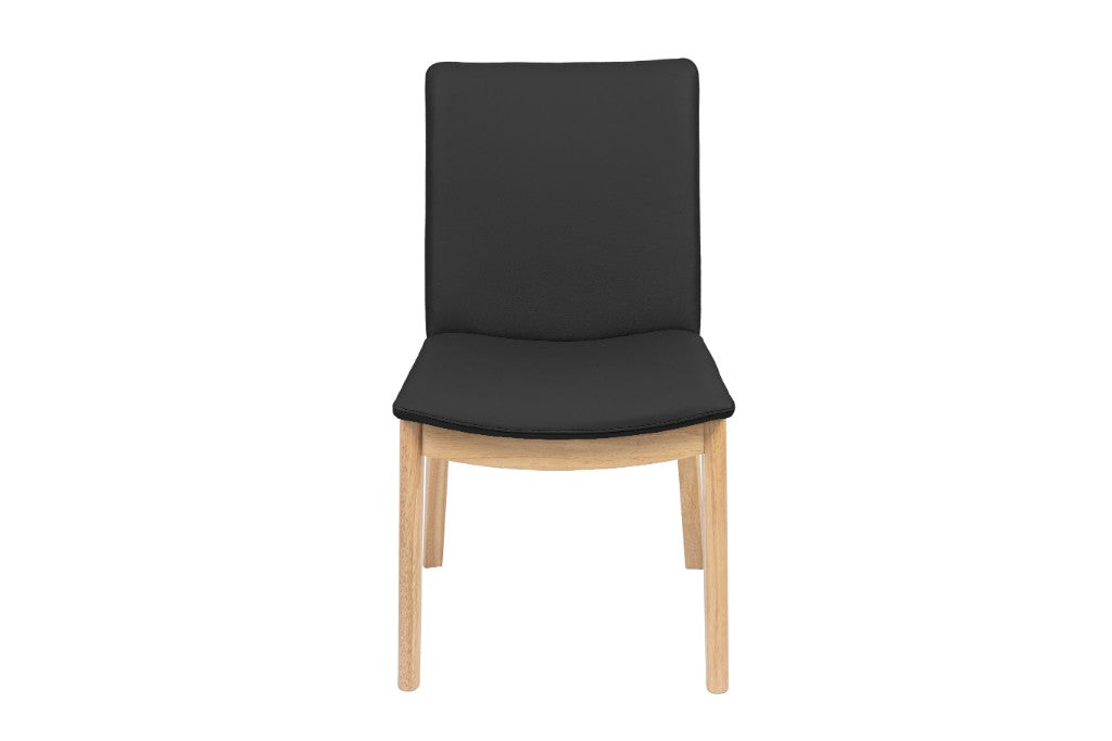 VI Boca Leather Dining Chair with Tiber Legs