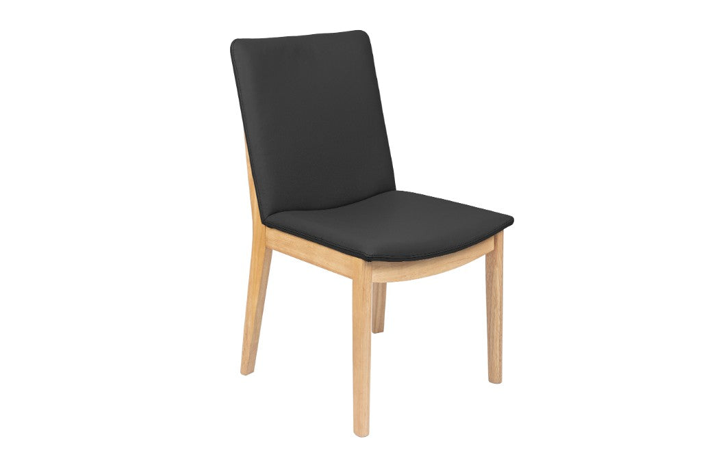 VI Boca Leather Dining Chair with Tiber Legs