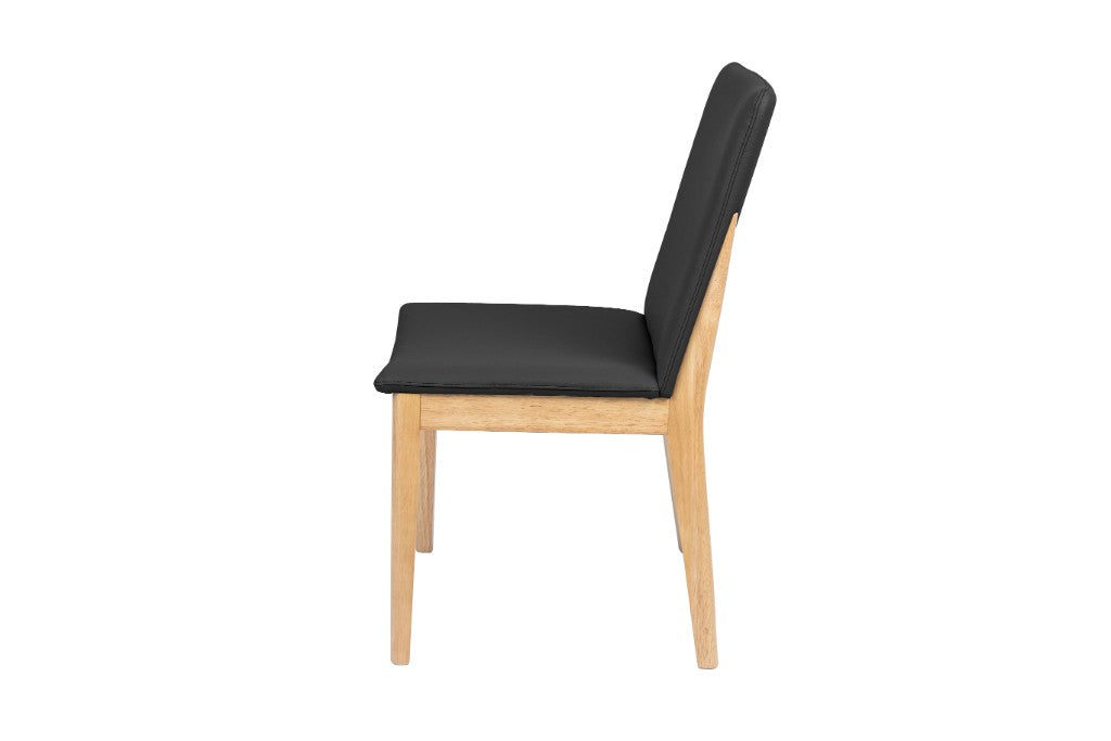 VI Boca Leather Dining Chair with Tiber Legs