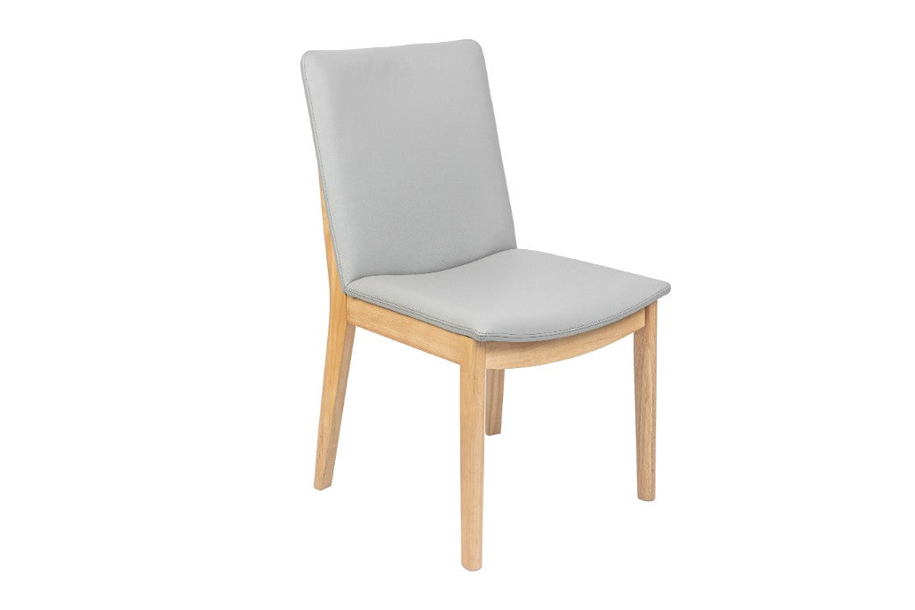 VI Boca Leather Dining Chair with Tiber Legs