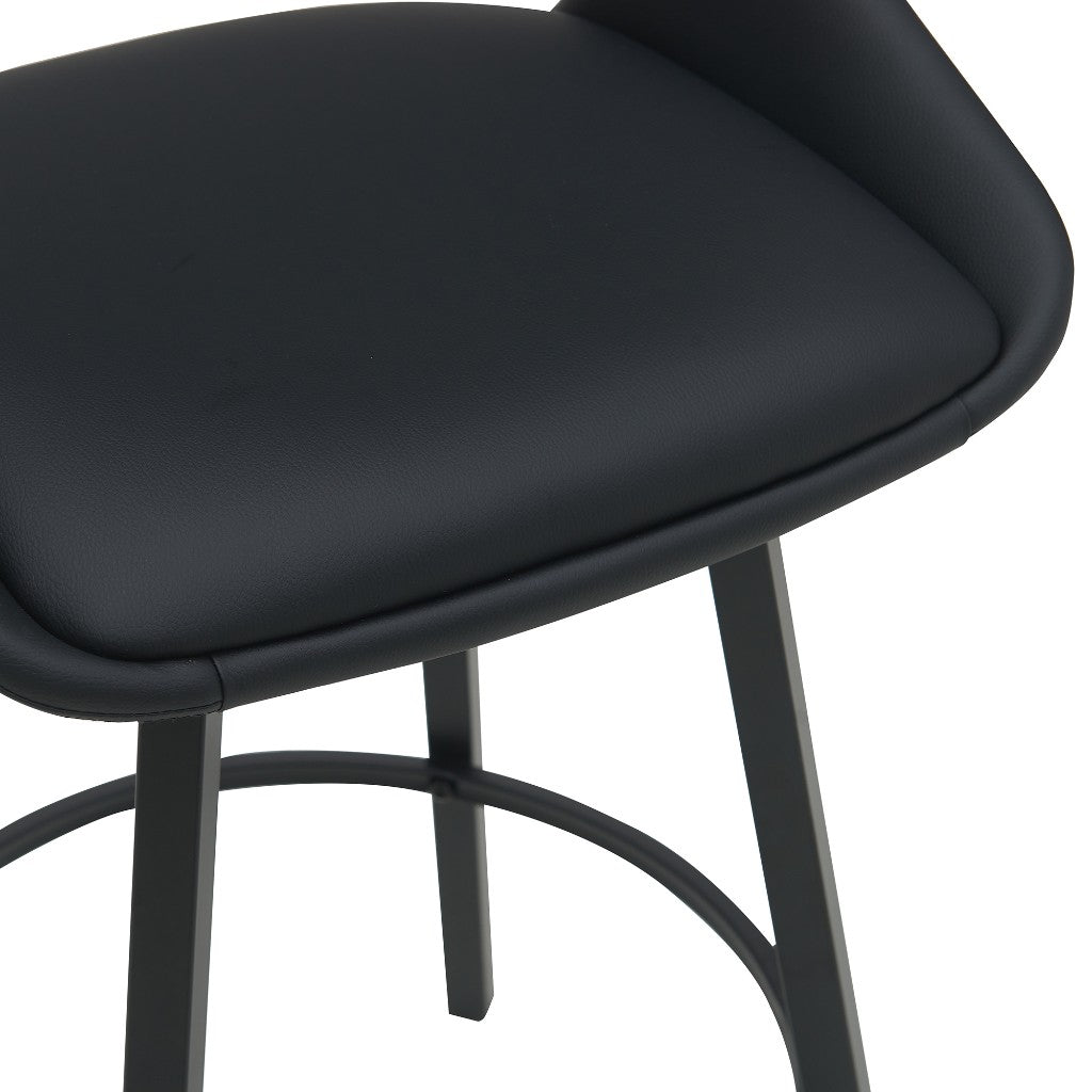 VI District PU Leather Upholstered Metal Base Bar Stool