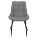 VI Giselle PU Leather Upholstered Black Metal Legs Dining Chair