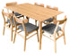 VI Malone Timber Framed Dining Table with 6 Chairs Set