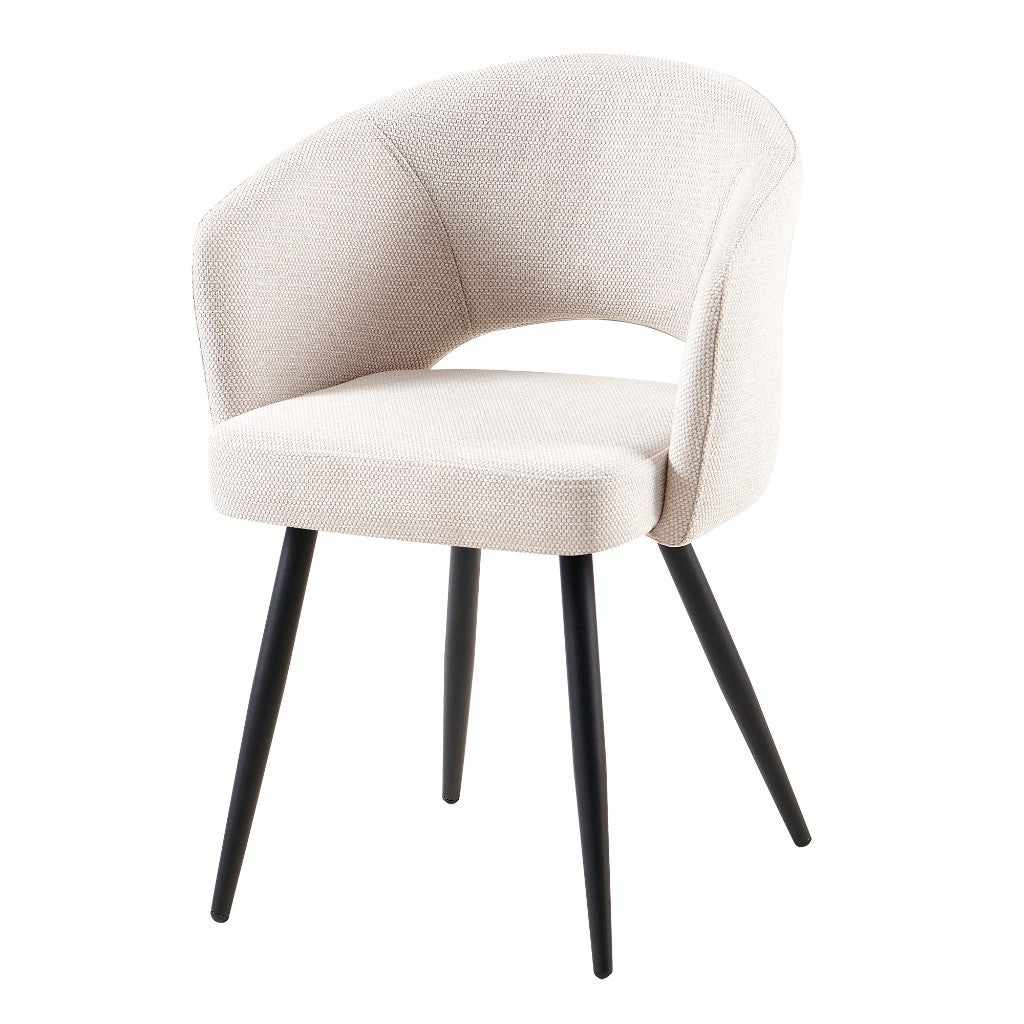 VI Matzo Fabric Upholstered Metal Leg Dining Chair