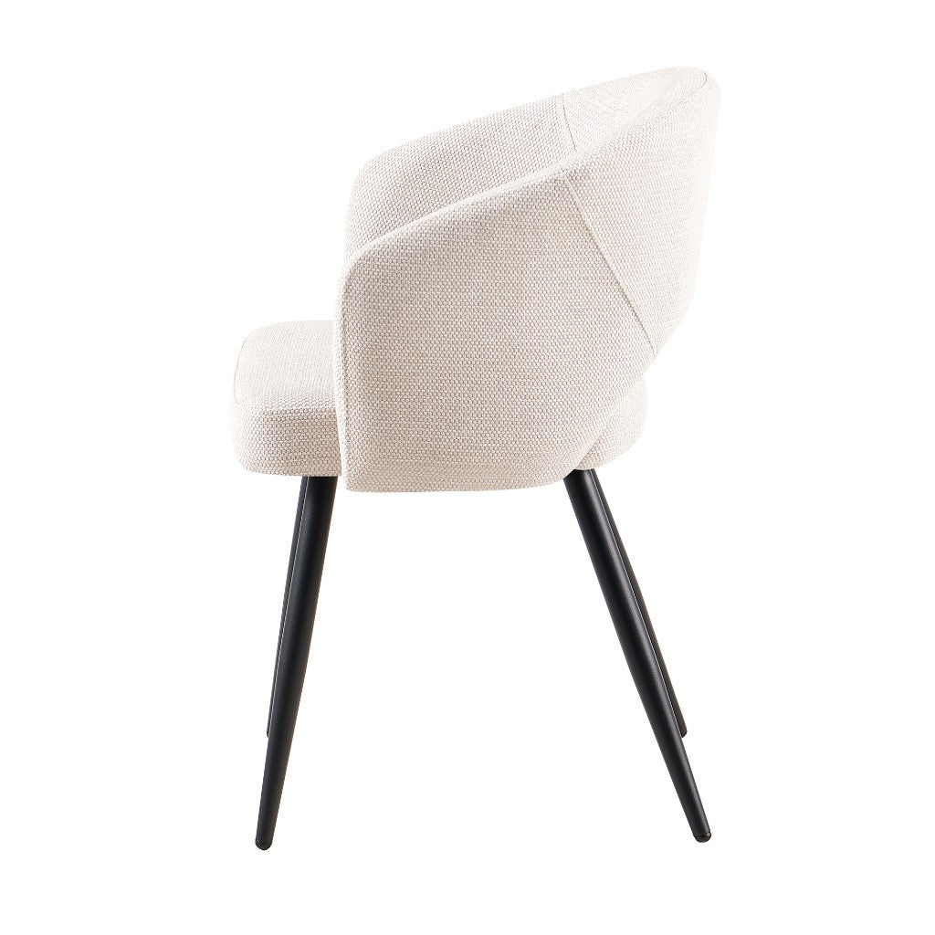 VI Matzo Fabric Upholstered Metal Leg Dining Chair