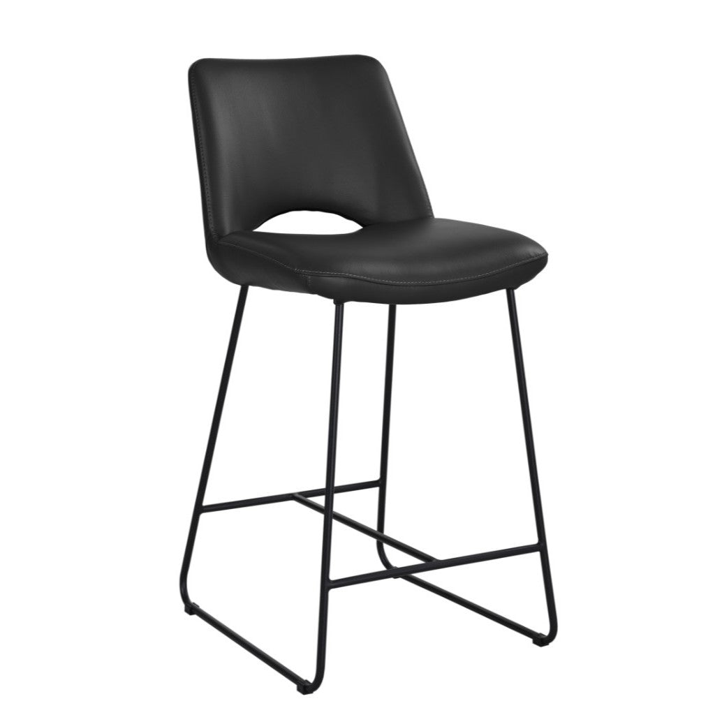 VI Miles PU Leather Upholstered Metal Base Bar Stool