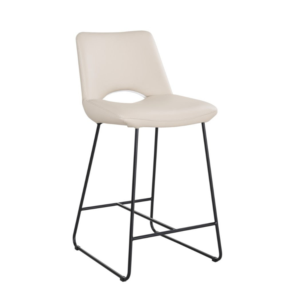 VI Miles PU Leather Upholstered Metal Base Bar Stool