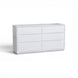 MD Verona 6 Drawer Low Chest White
