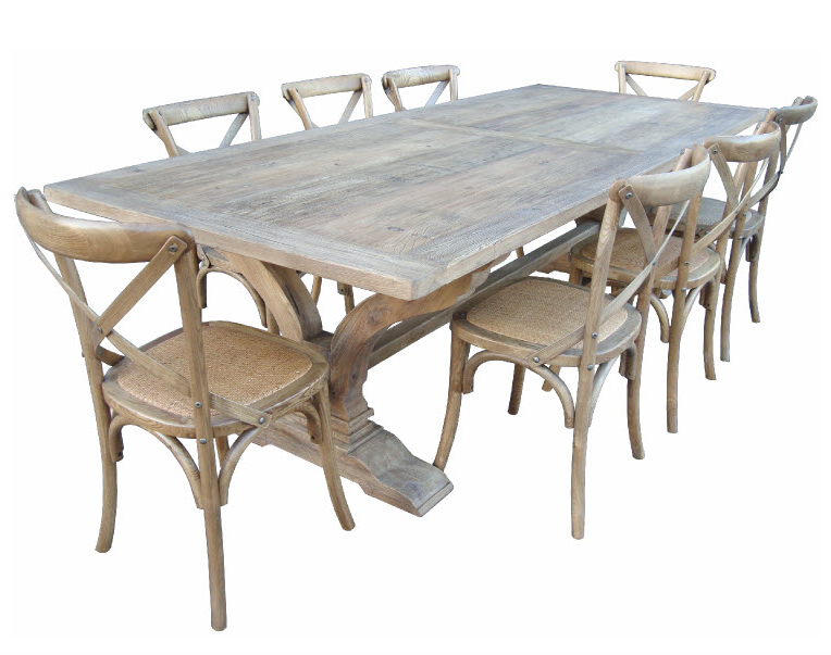 MF Victoria Recycled Elm Timber Dining Table