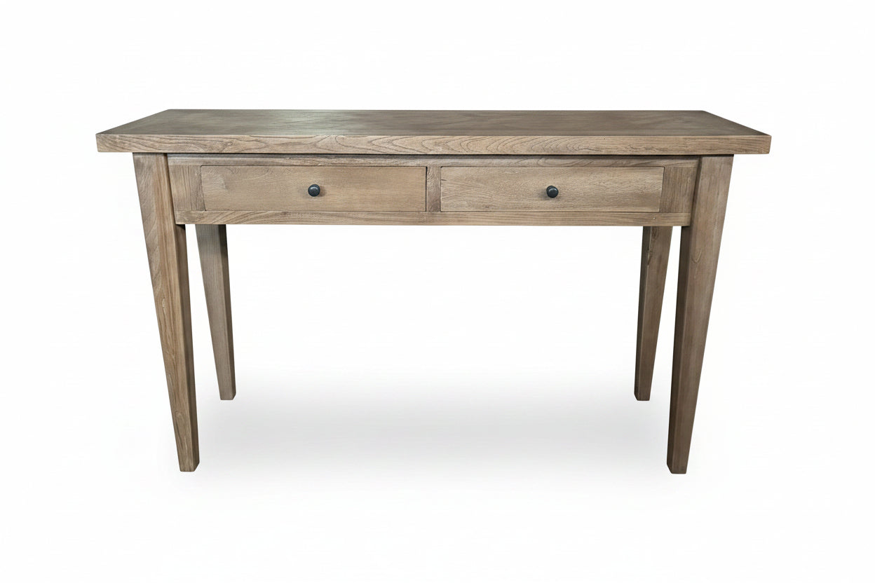 MF Casablanca Recycled Elm Timber Hall Table with Drawers