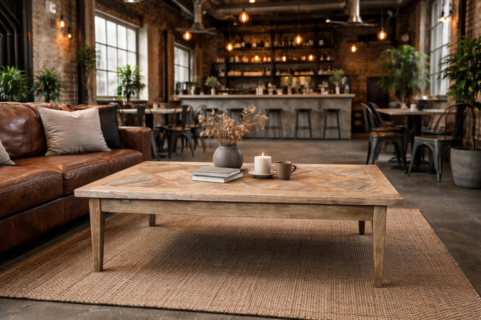 MF Casablanca Recycled Elm Timber Coffee Table