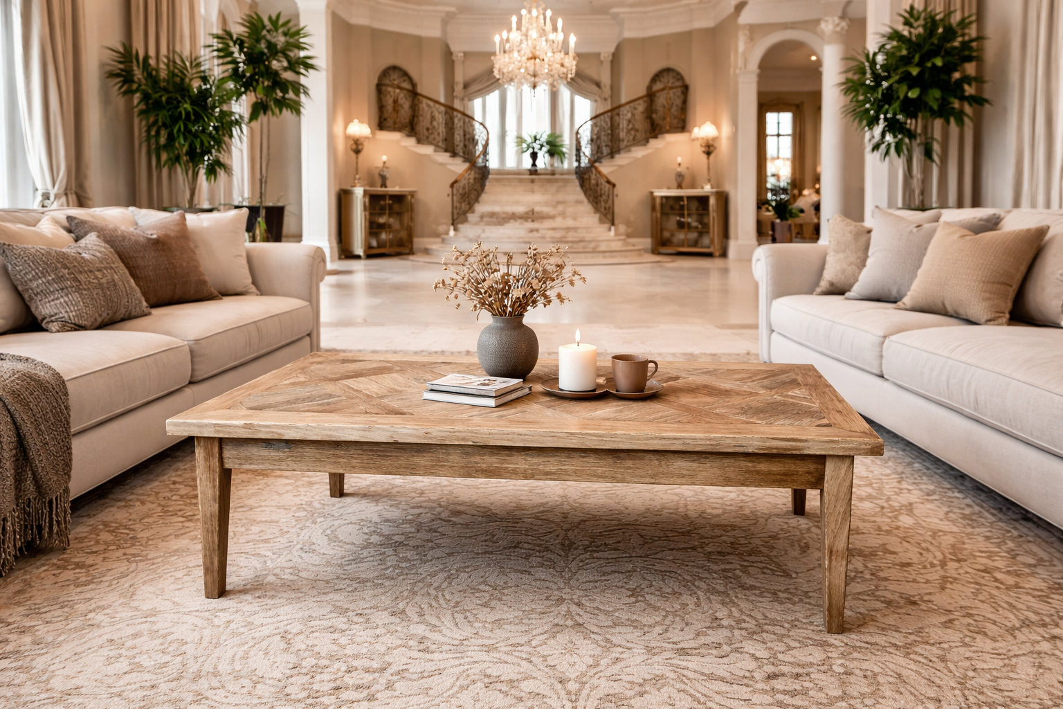 MF Casablanca Recycled Elm Timber Coffee Table