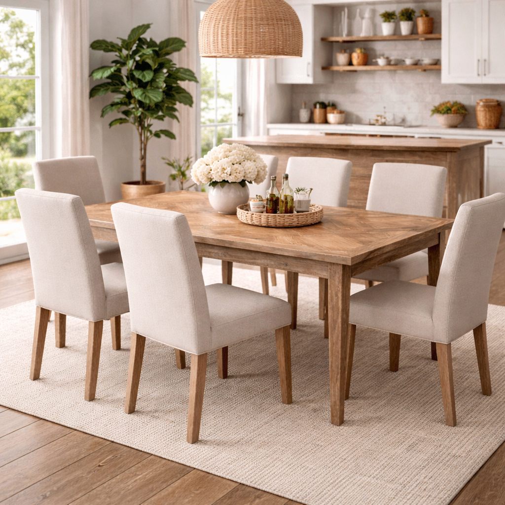 MF Casablanca Recycled Elm Timber Dining Table