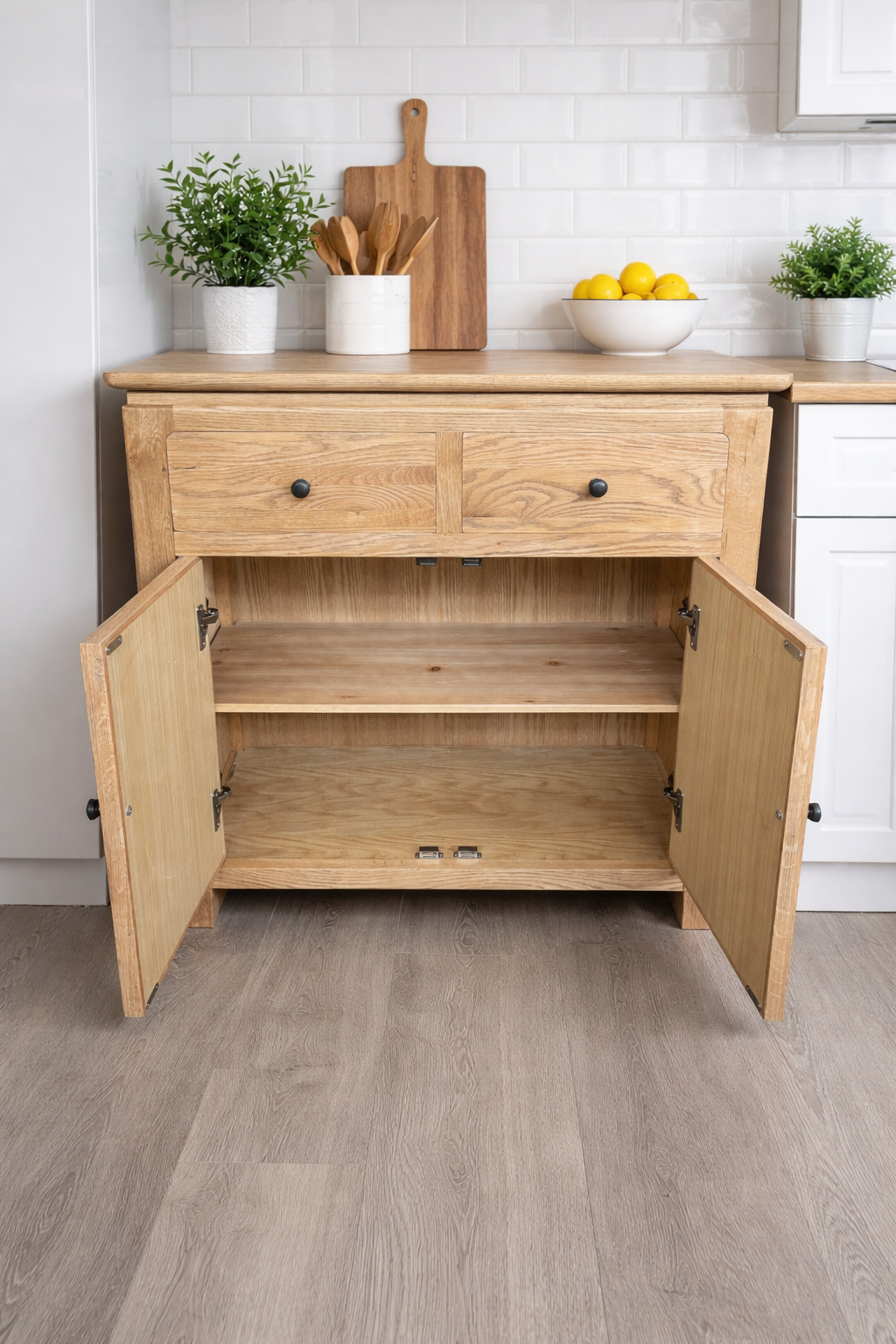 MF Crown Solid Timber 2 Drawer 2 Door Cabinet