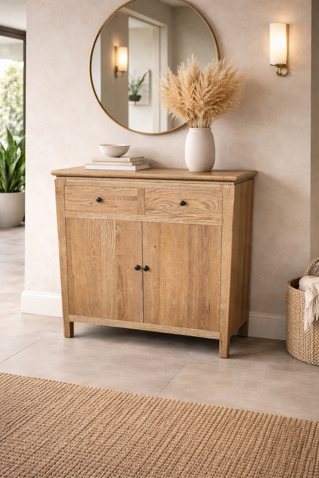 MF Crown Solid Timber 2 Drawer 2 Door Cabinet