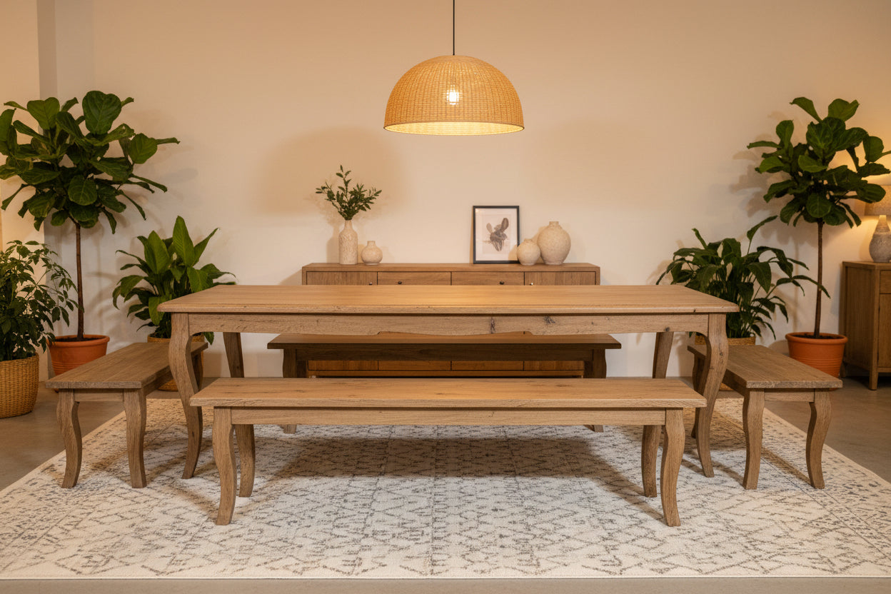 MF Andorra Solid Timber Dining Bench