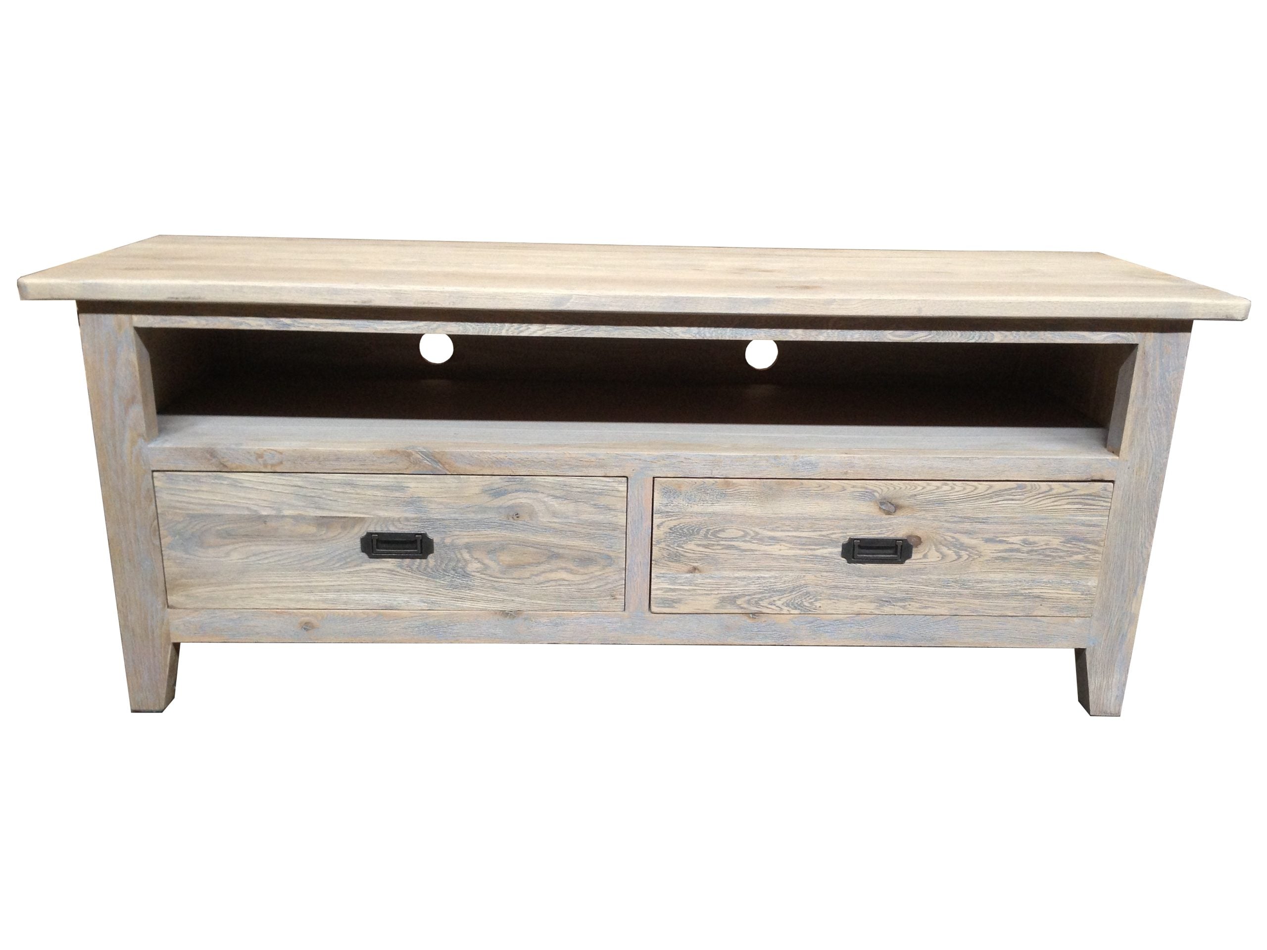 MF Hampton Solid Timber 2 drawer Entertainment Unit