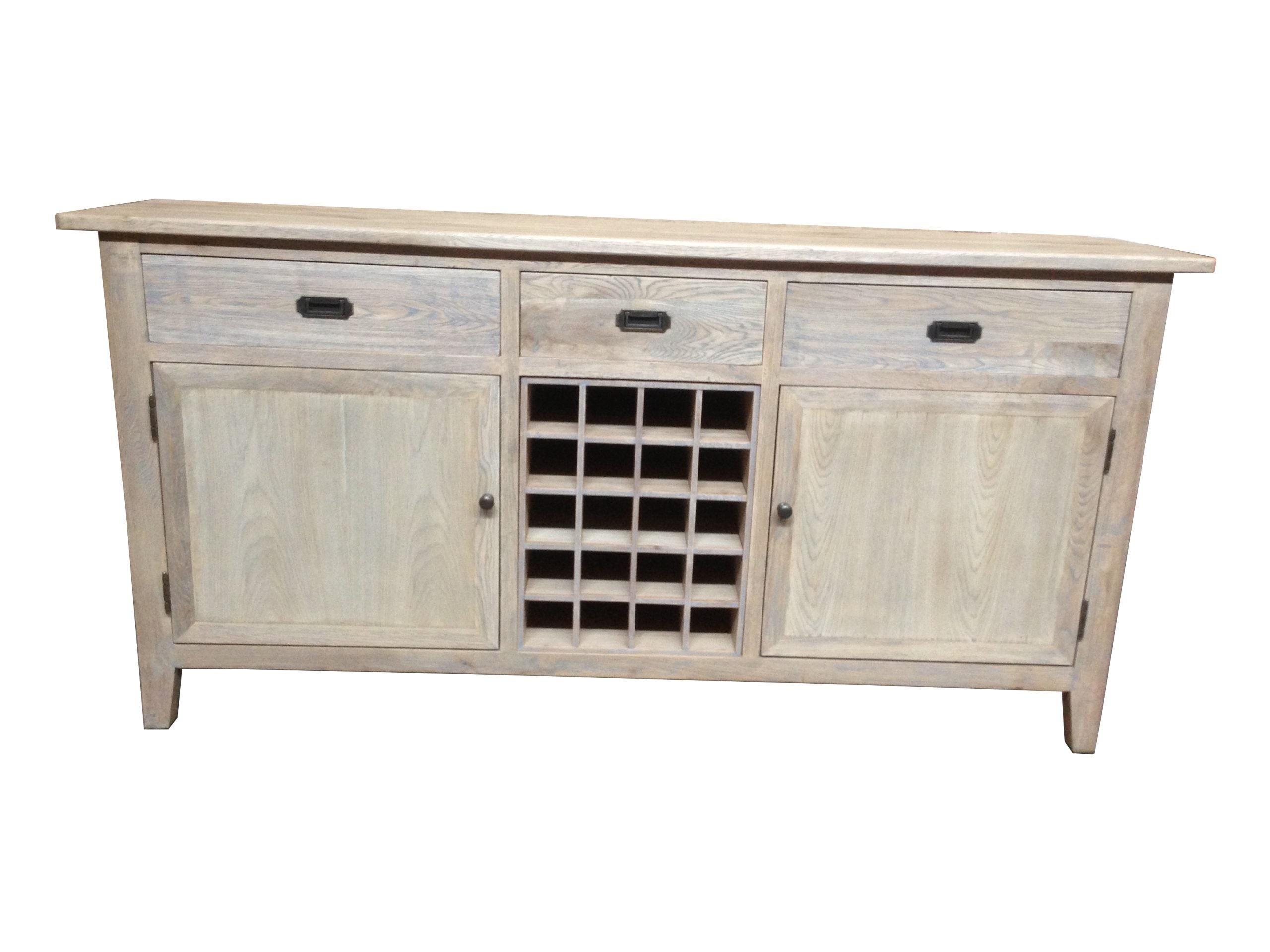 MF Hampton Solid Timber Sideboard with 20 Bottle Racks