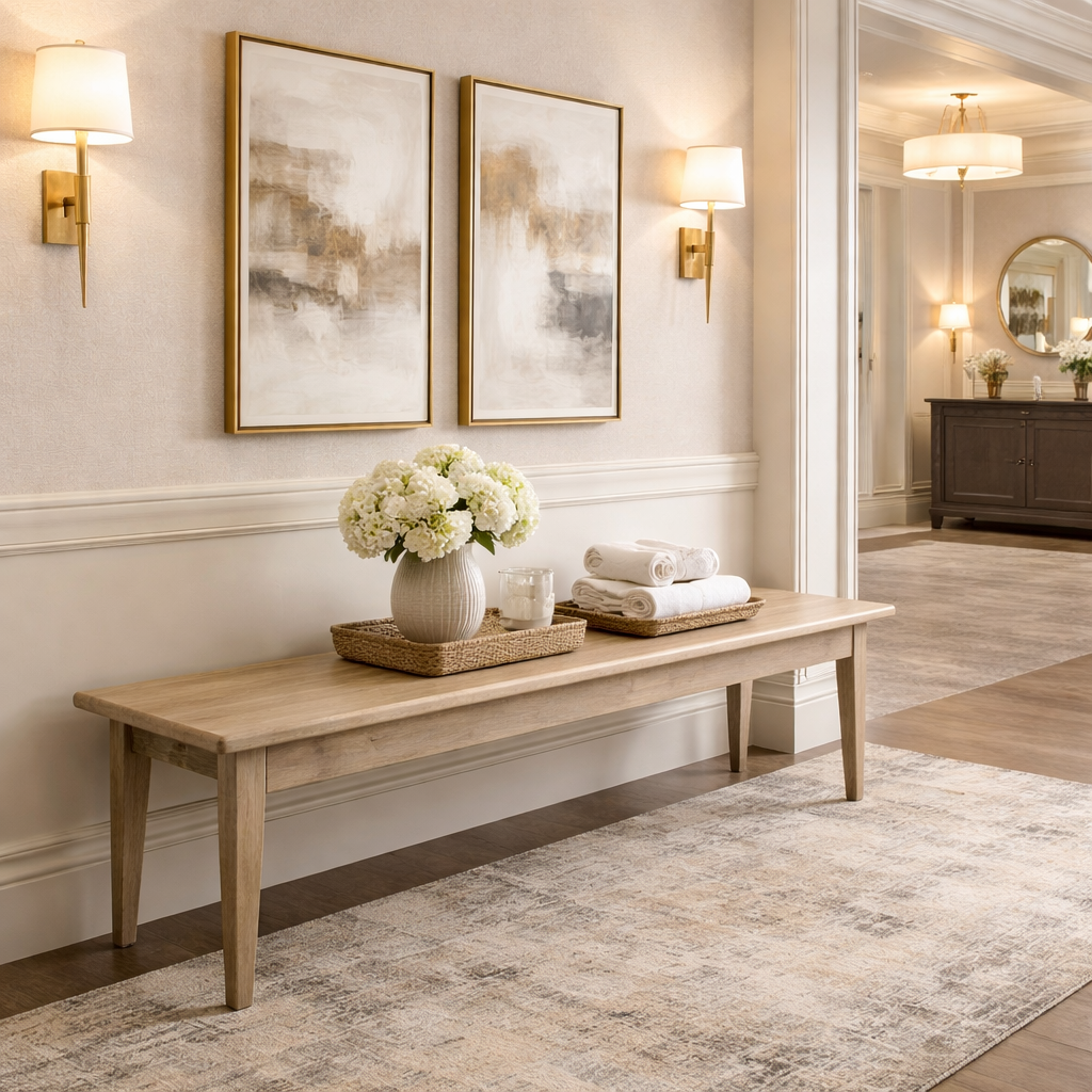 MF Hampton Solid Timber Dining Bench