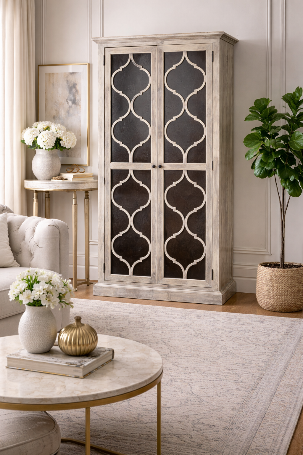 MF Majestic Recycled Timber Bookcase Display Cabinet