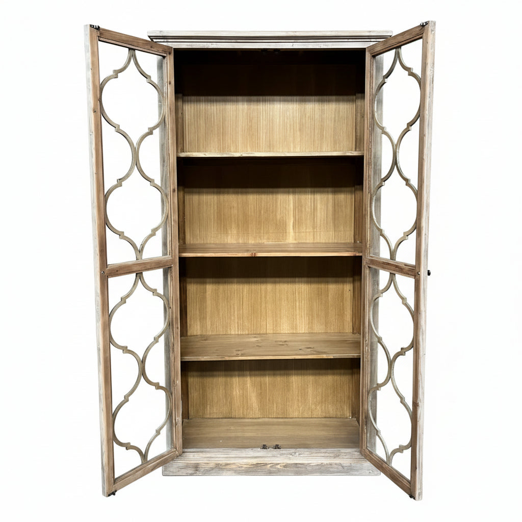 MF Majestic Recycled Timber Bookcase Display Cabinet
