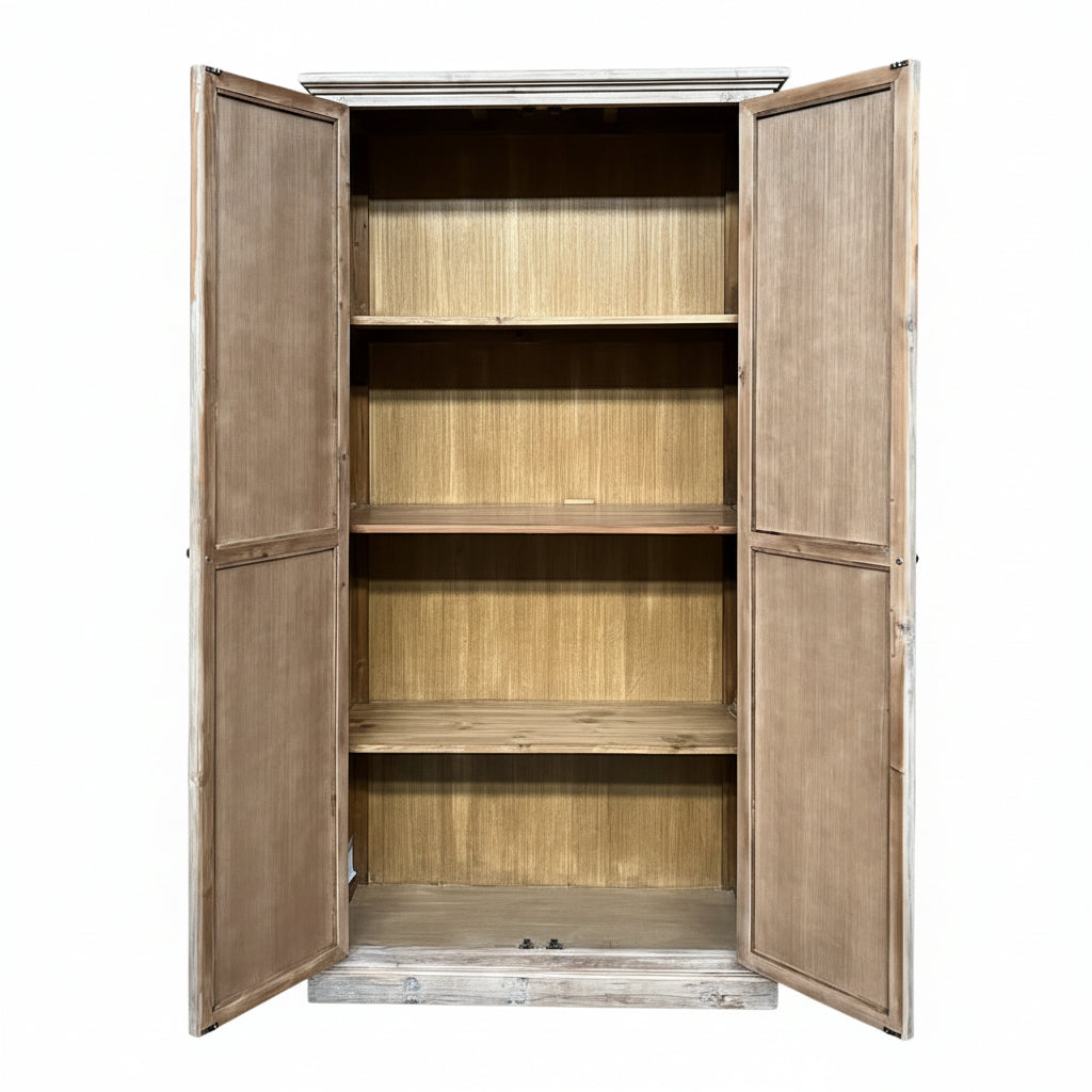 MF Majestic Recycled Timber Bookcase Display Cabinet