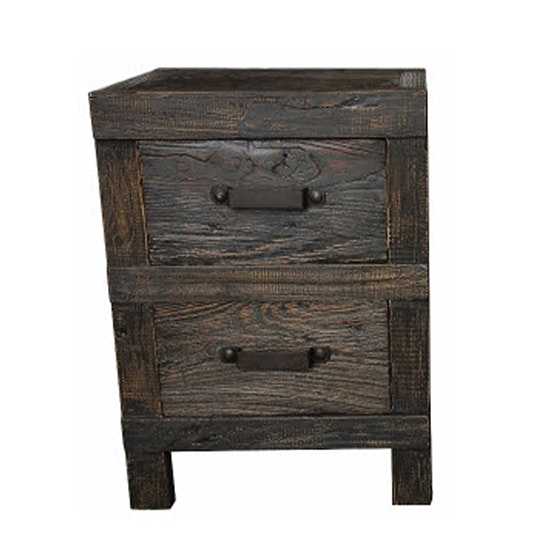 MF Industrial Iron 2 Drawer Bedside