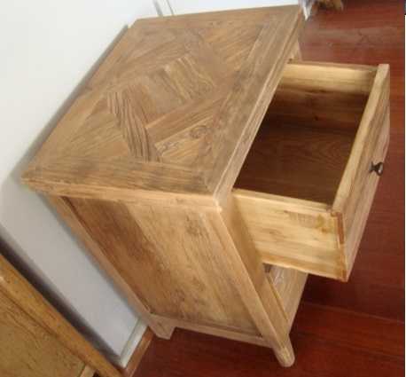 MF Morocco Recycled Elm 2 Drawer Bedside Table